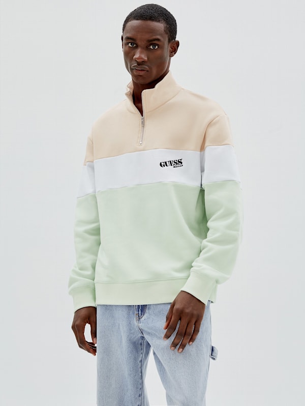 Guess color block sweatshirt sales