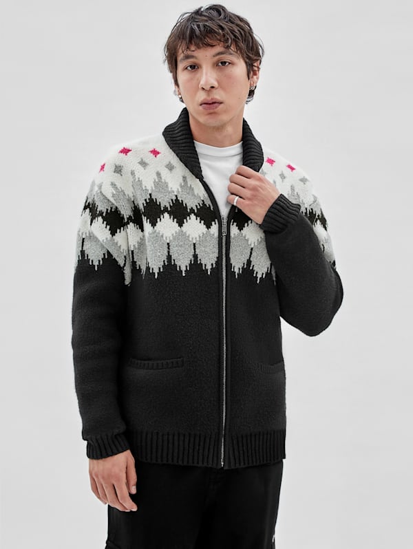 Guess zip up sweater discount