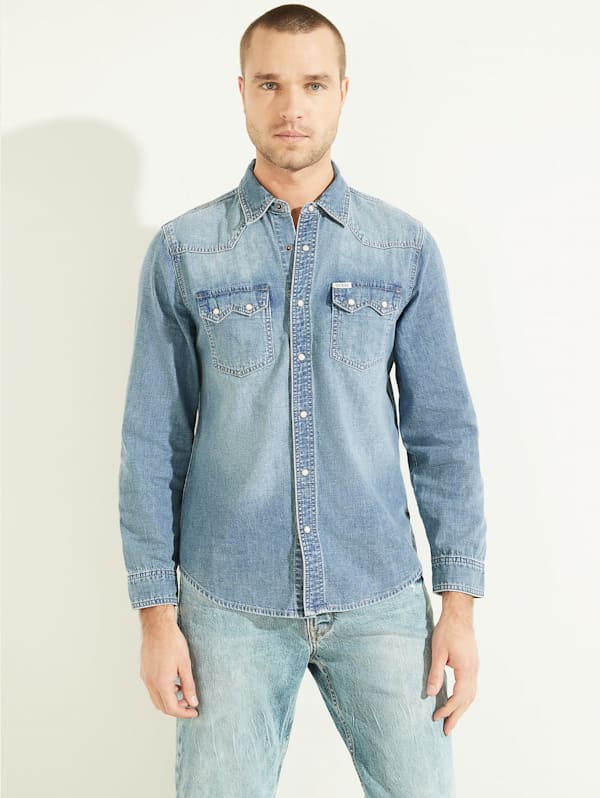 1950's Western Denim Shirt - Medium Wash