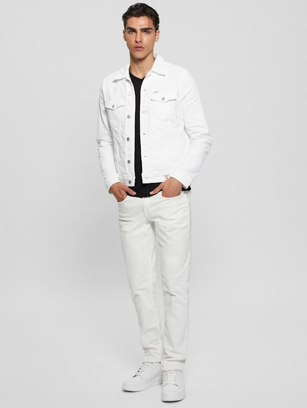 Guess white denim jacket clearance