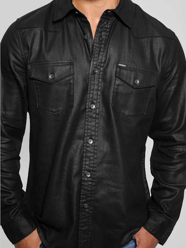 Black long sleeve western shirt shop