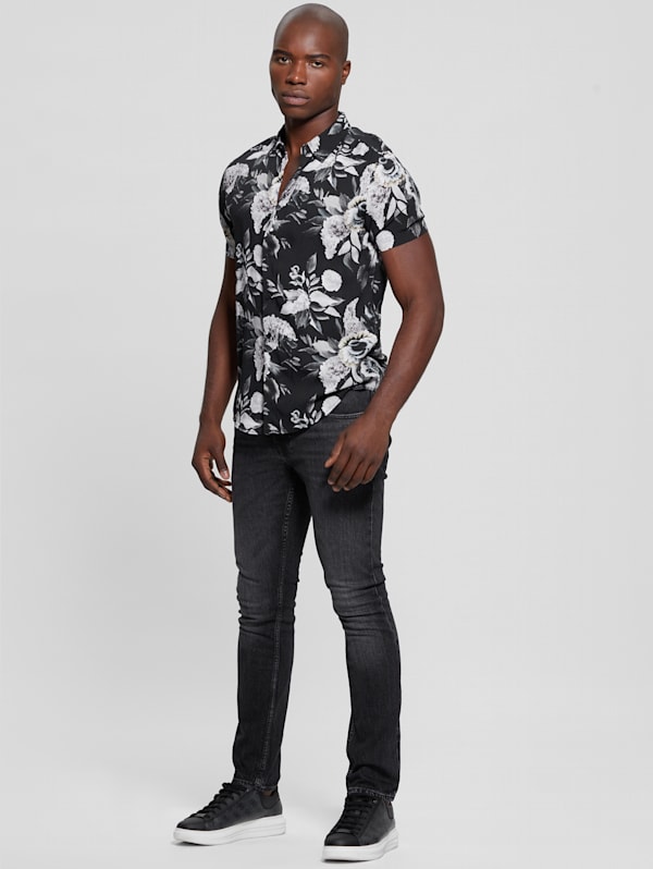 Guess mens floral shirt shop