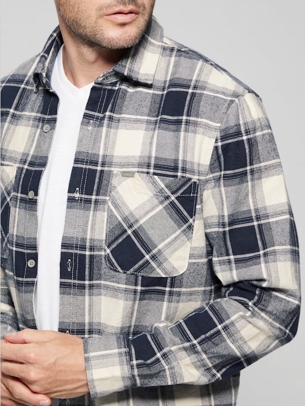 Collin Plaid Long-Sleeve Shirt | GUESS Canada