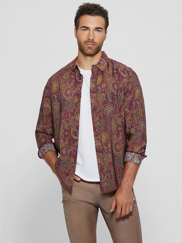 Eco Sandwash Jacobean Shirt | GUESS