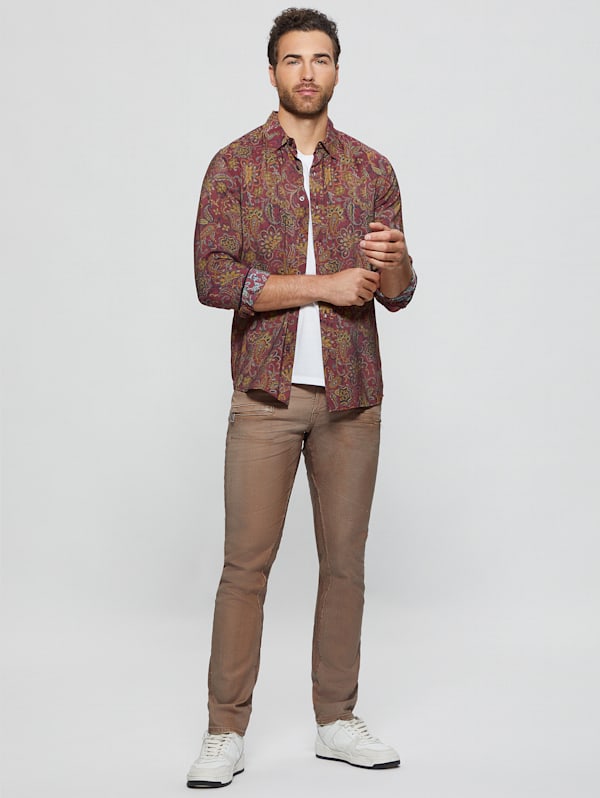 Eco Sandwash Jacobean Shirt | GUESS