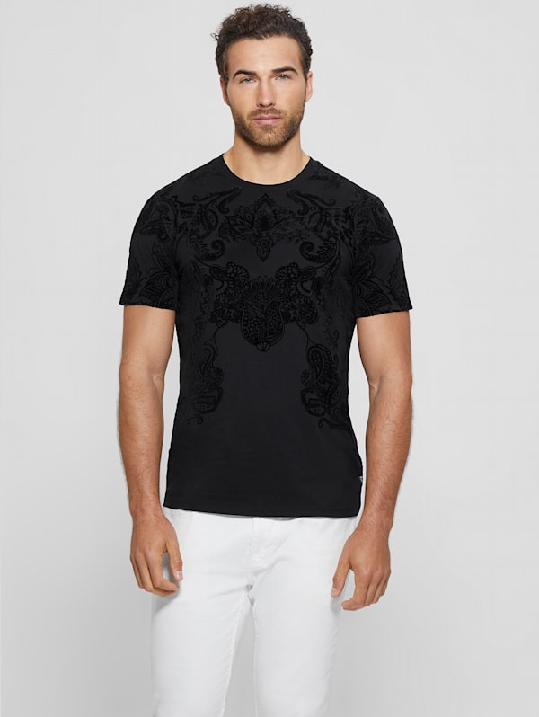 Guess david yarn dye hot sale tee