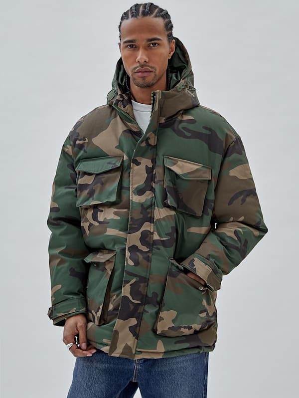 Guess classic hooded parka discount