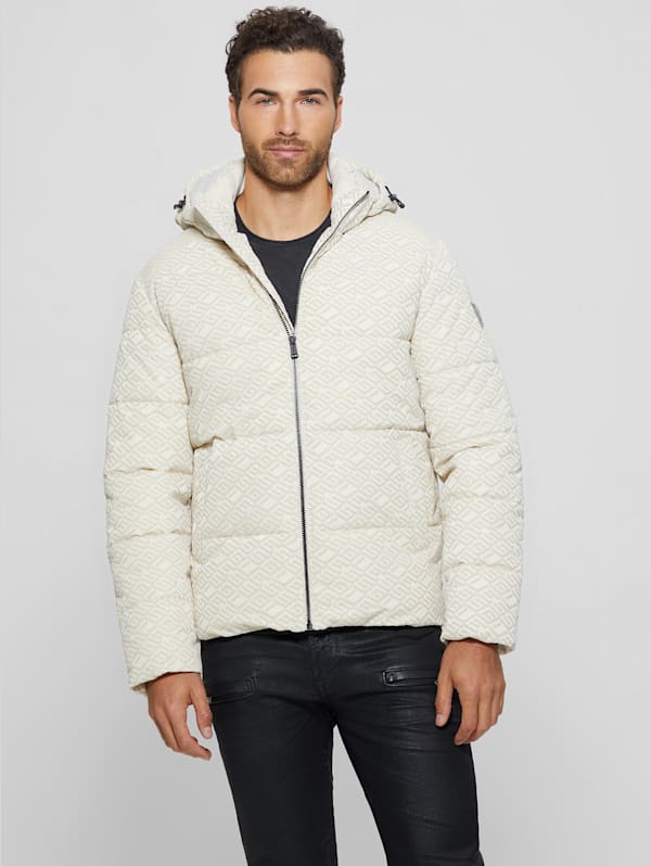 Logo Hooded Puffer Jacket GUESS