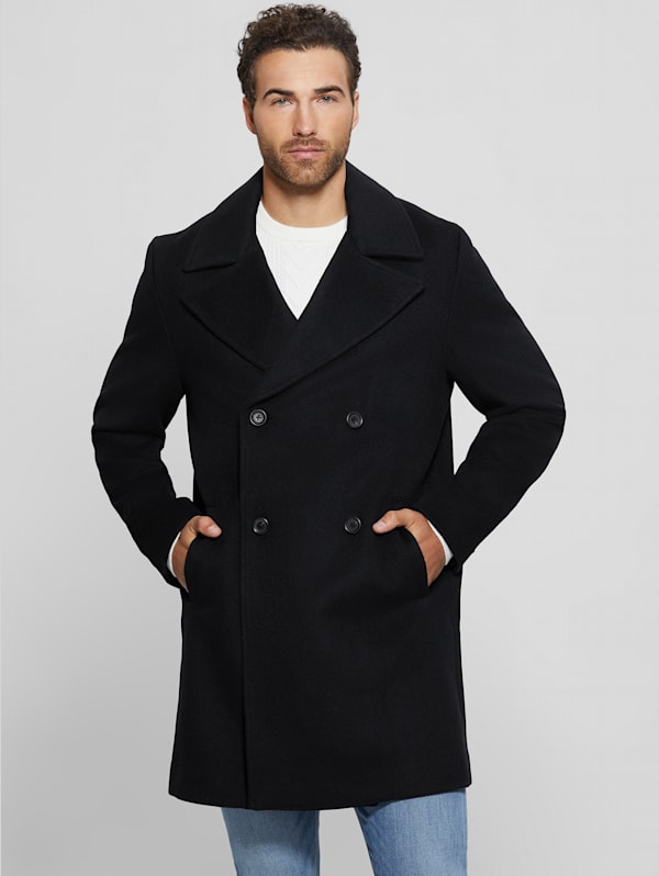 Guess twill cheap knit peacoat