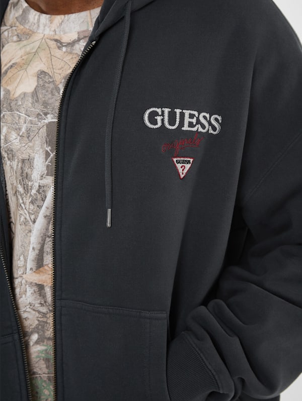 Guess zip up jacket sales