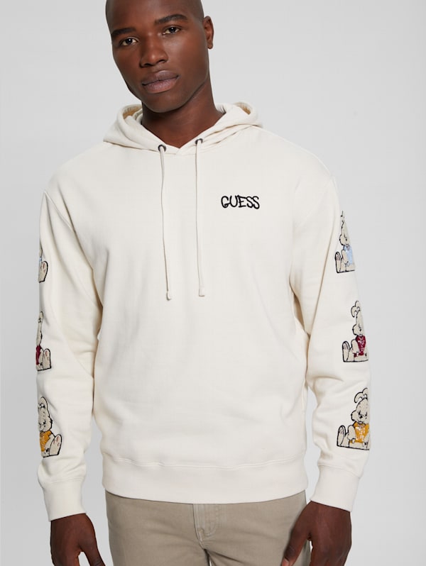 White guess hoodie top