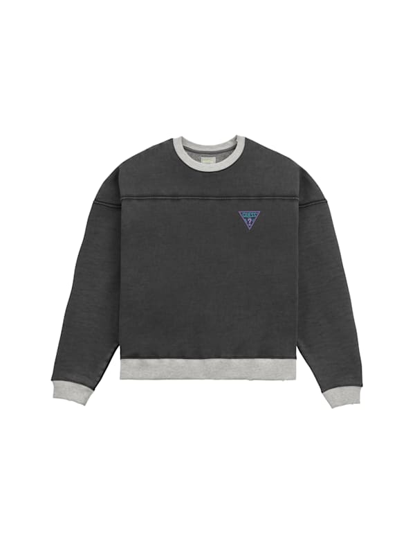aged triangle crewneck | GUESS