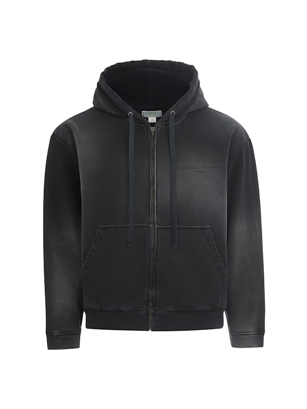 Black guess hoodie hotsell