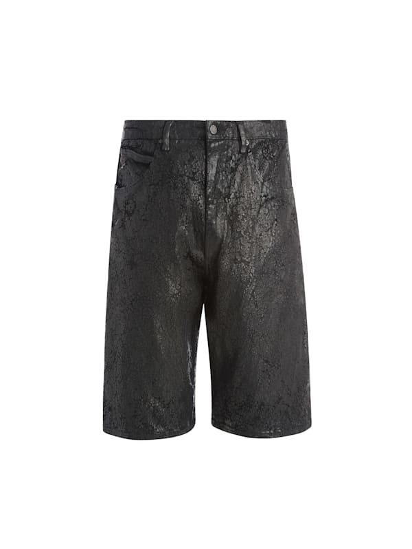 peeled denim shorts GUESS