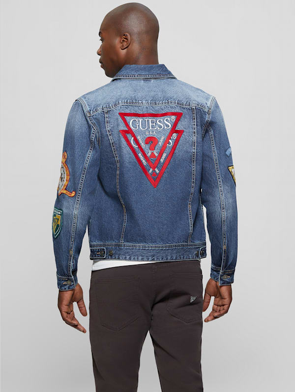 Guess jeans jacket mens store