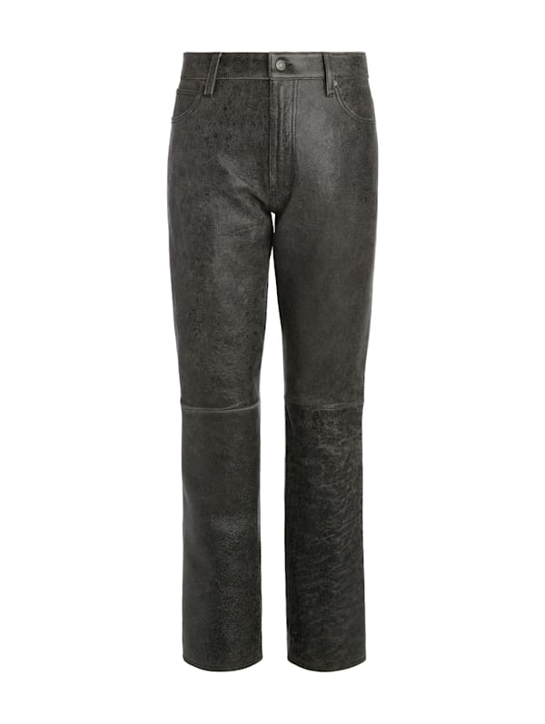 Cracked Leather Flared Pants | GUESS