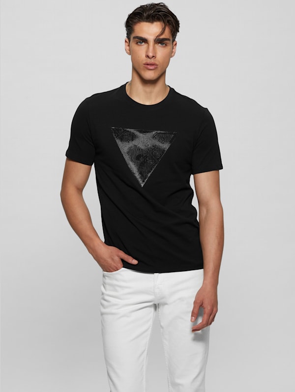 Guess triangle t shirt top
