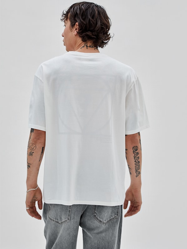 Guess originals oversized triangle logo tee best sale