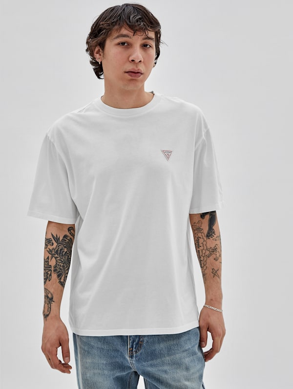 Guess originals oversized triangle logo tee online