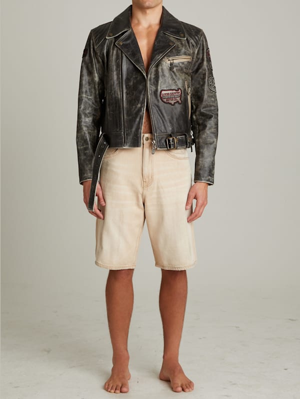 Vintage guess leather jacket hotsell