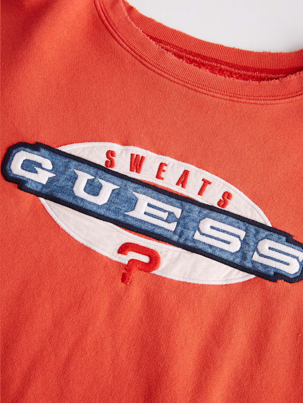 Guess lounge hotsell logo crew sweatshirt