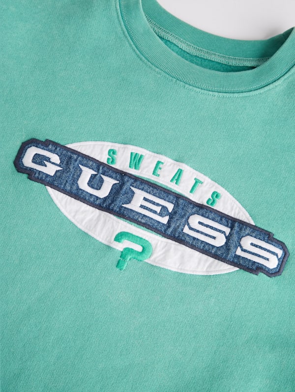 Guess repeat logo crewneck discount