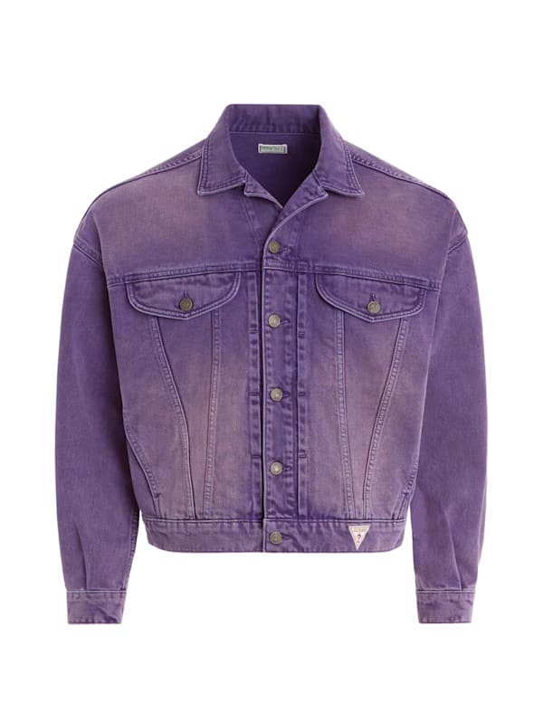 mens purple jean jacket