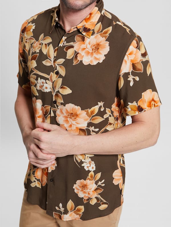 Eco Rayon Grassland Floral Shirt GUESS