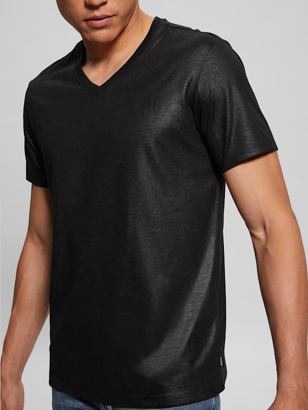 Guess men's v neck t shirts deals