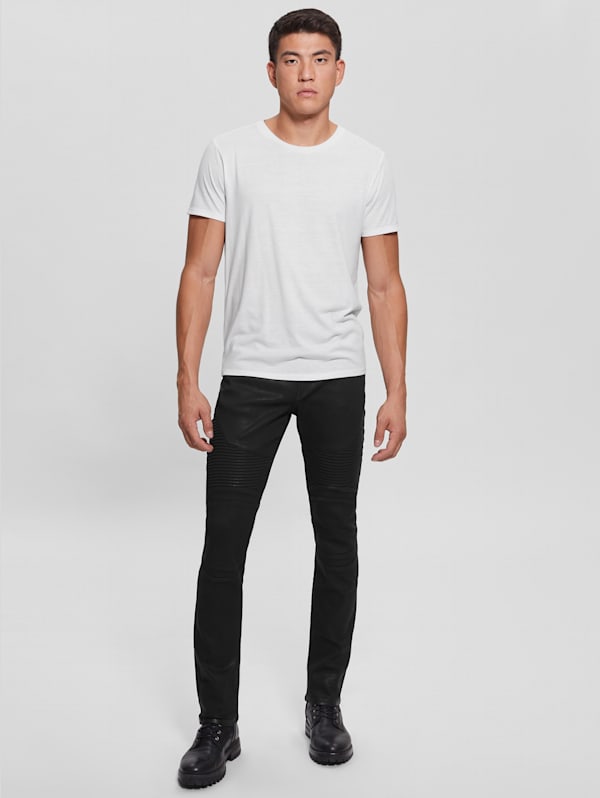 Guess slim tapered moto jeans shop
