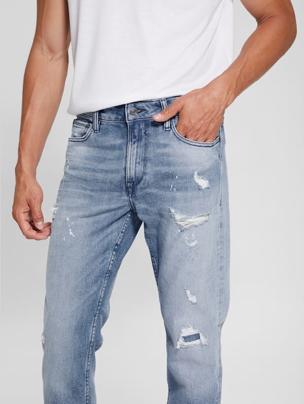 Eco Crystal Rip-and-Repair Mom Jeans