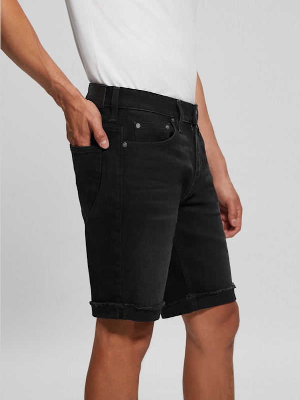 Black guess shorts on sale