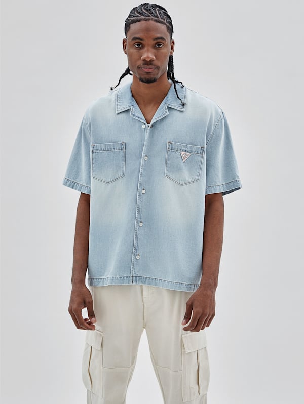 GUESS Originals Denim Camp Shirt | GUESS