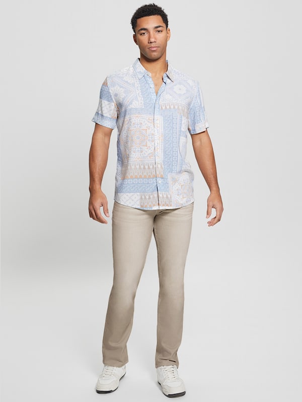 Eco Rayon Patchwork Shirt | GUESS Canada