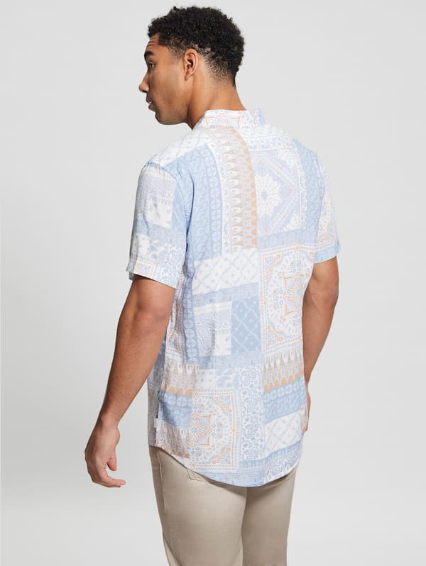 Eco Rayon Patchwork Shirt | GUESS Canada