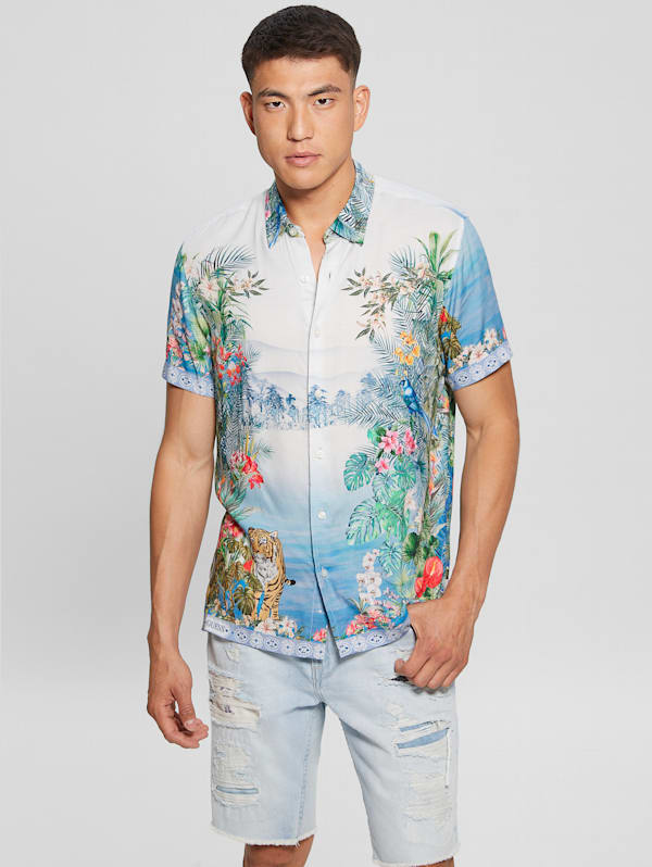 Eco Rayon Paradise Shirt | GUESS