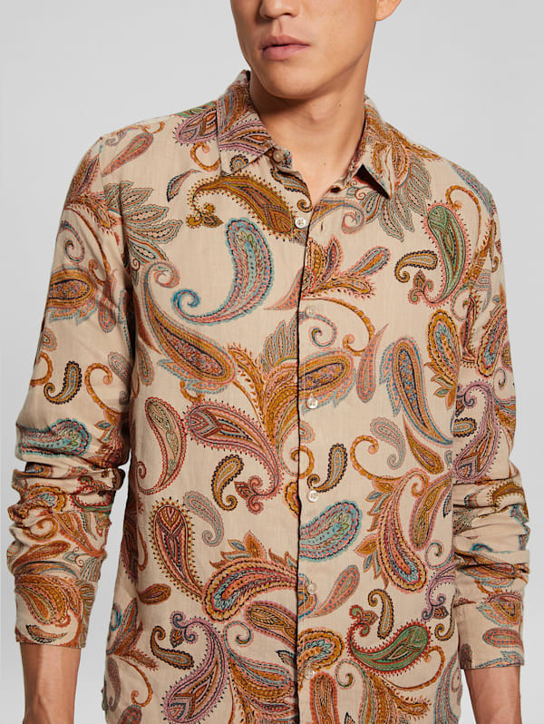 Eco Island Paisley Linen Shirt