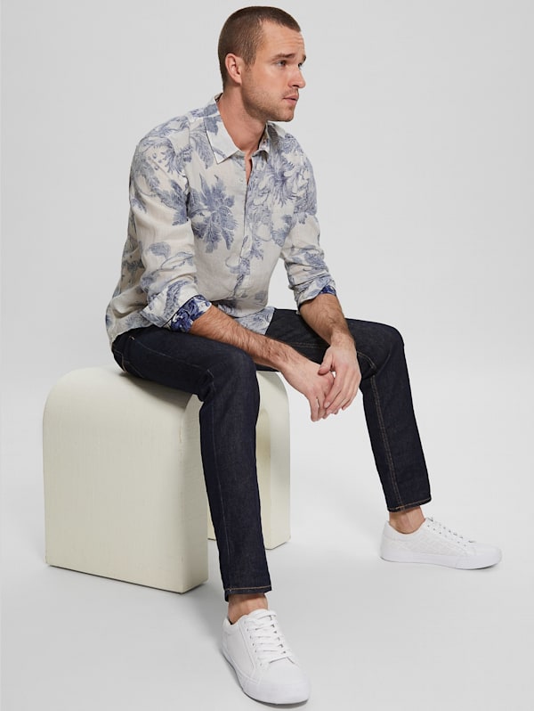 Eco Island Floral Linen Shirt | GUESS