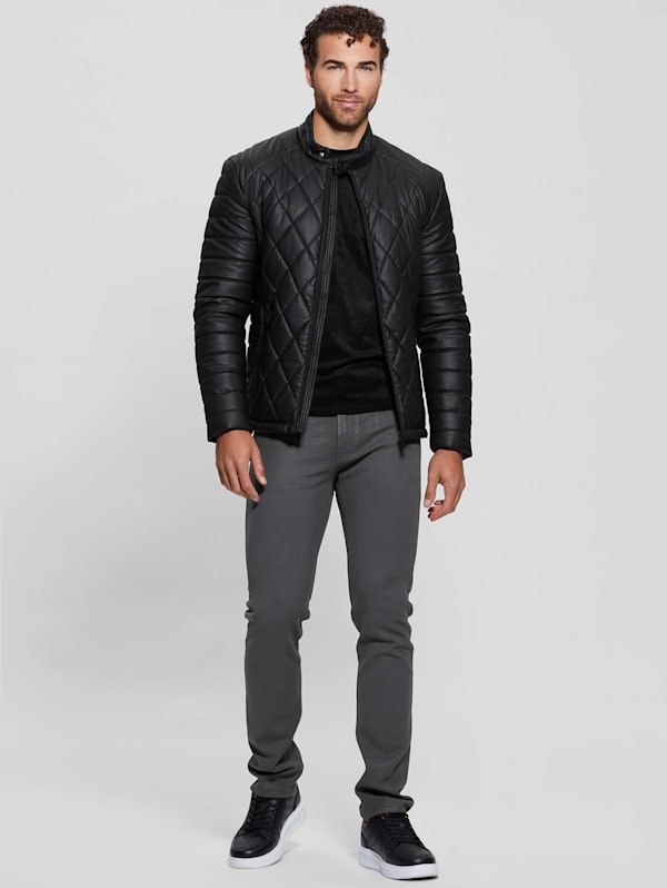 Guess men's quilted jacket discount