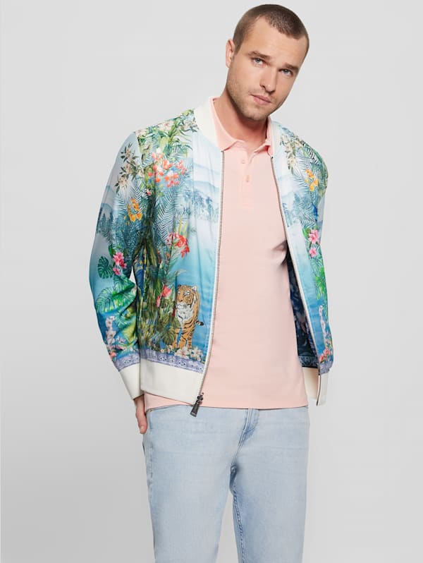 Eden Reversible Satin Bomber Jacket | GUESS
