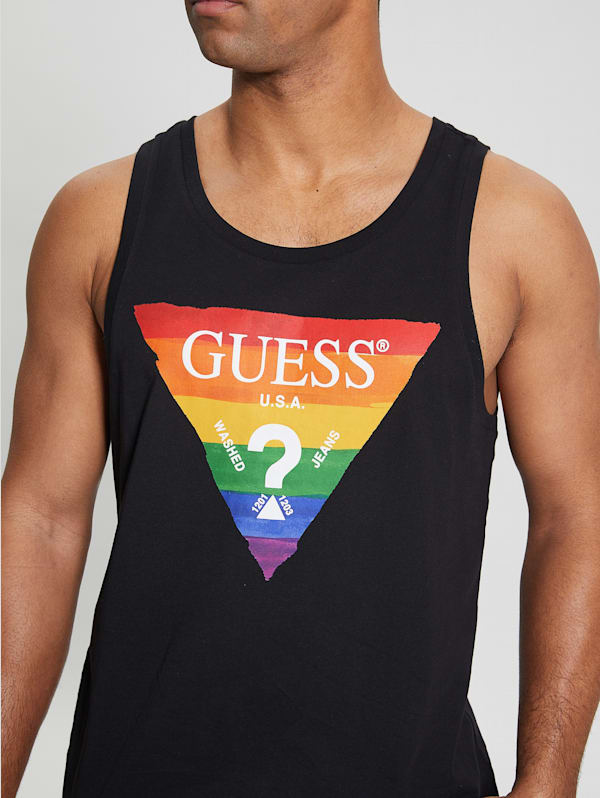 Rainbow guess sale jeans shirt