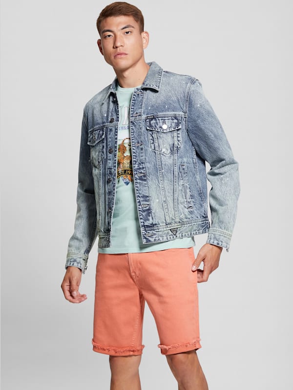 Eco Dillon Embroidered Denim Jacket | GUESS