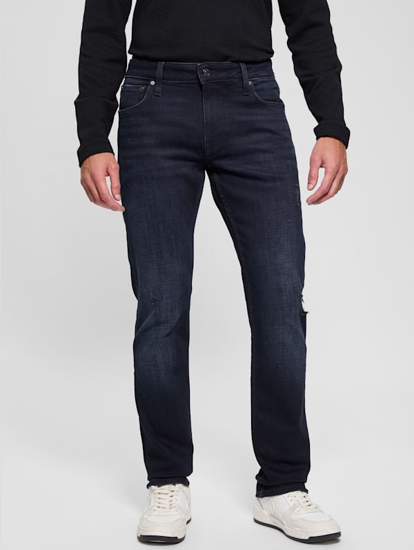Eco Finnley Distressed Tapered Jeans GUESS