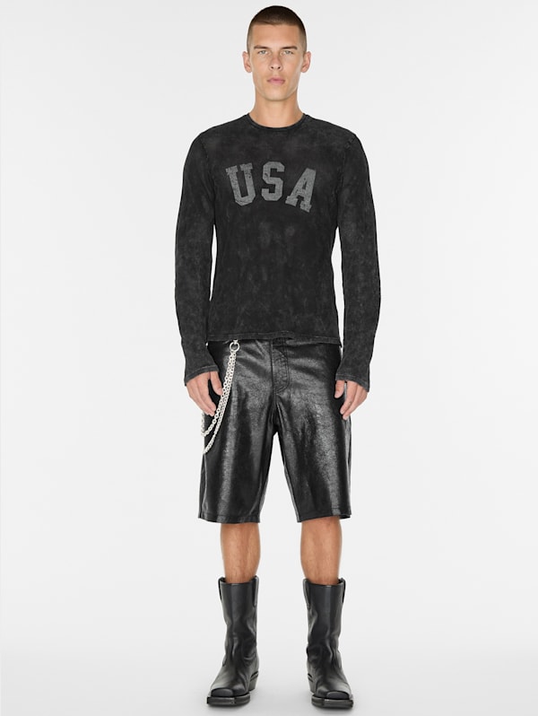 crackle leather short | GUESS