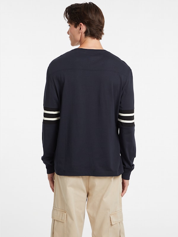 Guess mens striped long sleeve top