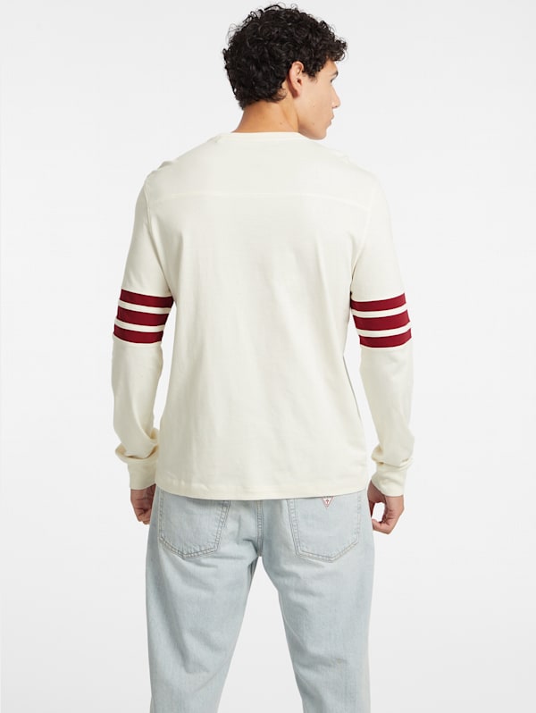 Number 81 Striped Long-Sleeve Tee | GUESS