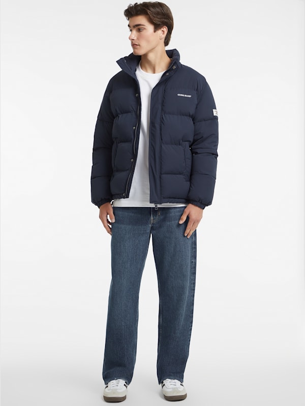 Guess denim puffer jacket shop