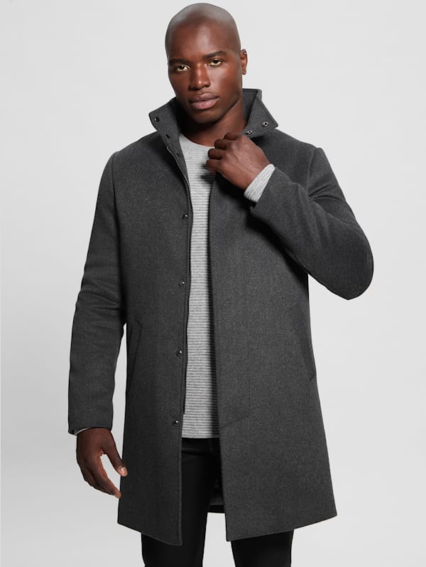 GUESS Eco Wool blend Urban Coat Blue S