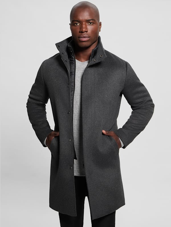 Guess wool coat mens new arrivals