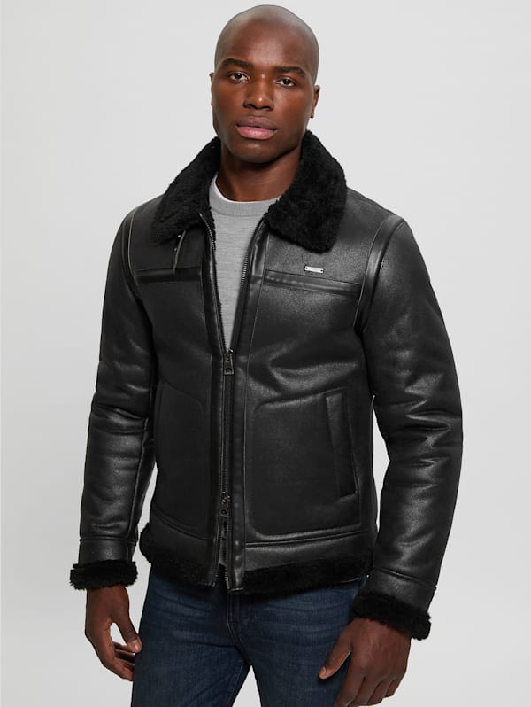 【お買い得！】 Aviator GUESS | Jacket Shearling トップス